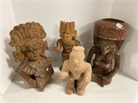 (4) Ceramic Mexican Decor