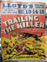 LLOYDS THEATER POSTER "TRAILING THE HUNTER"