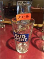 5 Bud Light Beer Glasses