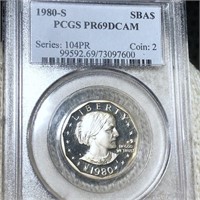 1980-S SBA Silver Dollar PCGS - PR 69 DCAM