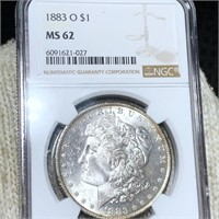 1883-O Morgan Silver Dollar NGC - MS62