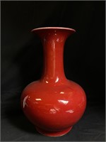 Massive Chinese Red Glazed Porcelain Vase