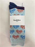 (120x bid) 2 Pk Good Fellow Mens Socks Size 7-12