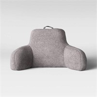 (4x bid) Sherpa Grey Bed Rest Pillow