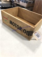 SINCLAIR MOTOR OIL WOOD BOX, 8 X 11 X 4"T