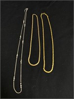 Three 925 Marked Necklaces
