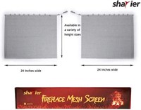 SHARIER 2 PACKS FIREPLACE MESH SCREEN, 24 x 24