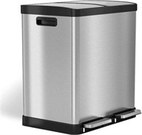 SOFT STEP 60 LITER STAINLESS STEEL TRASH CAN
