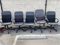 Set of Five Office Chairs