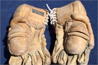 Vintage Leather Cooper Goalie Gloves