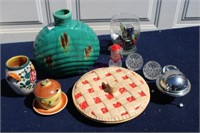 Misc. Glasswear  Pie Dish Candle Holders Etc.