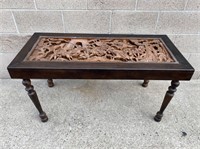Asian Wood Carving Table