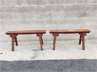 Pair of Chinese Wood Stools