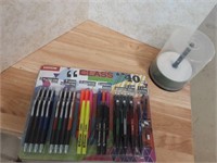 Luxor 40 count pens, markers, pencils set
