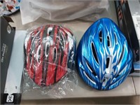 Pair of kids bike helmets