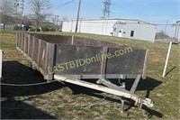 8 X 16 Tandem axle Trailer with 2' sides
