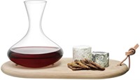 LSA Intl Wine Oak Cheese Board, Wine Carafe 47.4oz