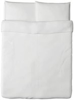 DVALA Duvet cover and pillowcase(s)-WHITE