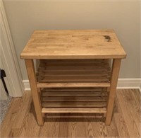 Wood Table with 2 Racks