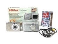 2 caméras numériques dont Pentax 33L