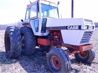 Case 2290, showing 5,443 hrs, 18.4x38 tires