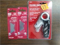 ACE Folding Utility Knife w/ (2) 5-pk Blades