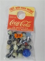 Vintage coca-cola marbles org package