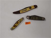 3- Vintage Pocket knives Fish knife
