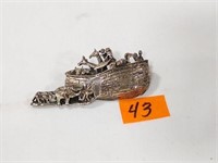 Noahs ark sterling silver 925 pin broach