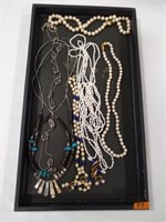 seed pearls turqouise necklace lot