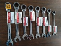 8 Craftsman Dual-Ratcheting Wrenches Metric