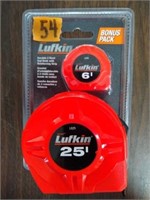 Lufkin 2-pc Tape Measure Set; 6' & 25'