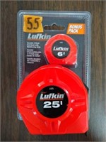Lufkin 2-pc Tape Measure Set; 6' & 25'
