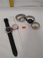 5 watches timex casio quartz