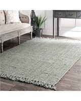 NULOOM NATURAL HAND WOVEN CHUNKY LOOP JUTE AREA