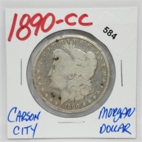 1890-CC 90% Silver Morgan $1 Dollar