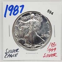 1987 1oz .999 Silver Eagle $1 Dollar