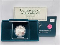 1996 Natl Comm Service 90% Silver Proof $1