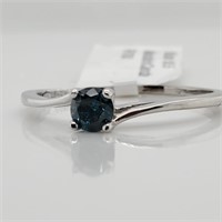 $1200 10K  Blue Diamond(0.19Ct,I1) Ring
