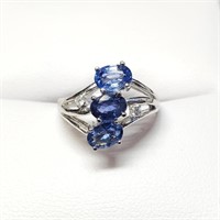 $2470 10K  Natural Sapphire(1.65ct) Diamond(0.02ct