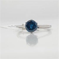 $4200 14K  Blue Diamond(0.77Ct,I1) Ring