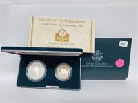 1992 90% Silv Columbus Quincenten Two Coin Proof