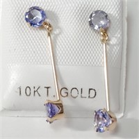 $500 10K  Tanzanite(1ct) Earrings