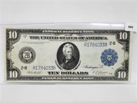 Rare 1914 AU/BU New York Fed Reserve $10