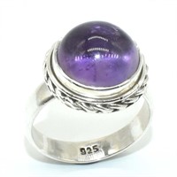 $400 Silver Amethyst(5.5ct) Ring
