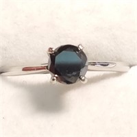 $1460 10K  Black Diamond(0.7ct) Ring