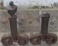 Cast Iron Andirons as is
