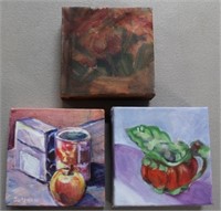 Lot of 3 Oil on Board Paintings (3pcs)