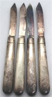 4 Silver plated knives