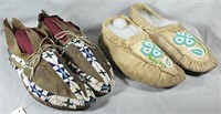 2 Pairs of Beaded Moccasins